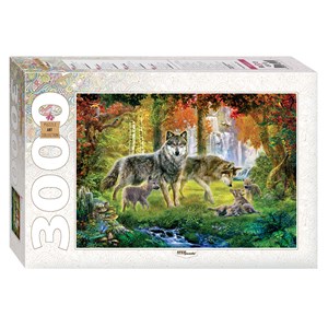 Step Puzzle (85013) - "Wolves" - 3000 brikker puslespil