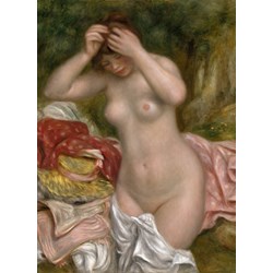 Grafika (01899) - Pierre-Auguste Renoir: "Bather Arranging Her Hair, 1893" - 300 brikker puslespil