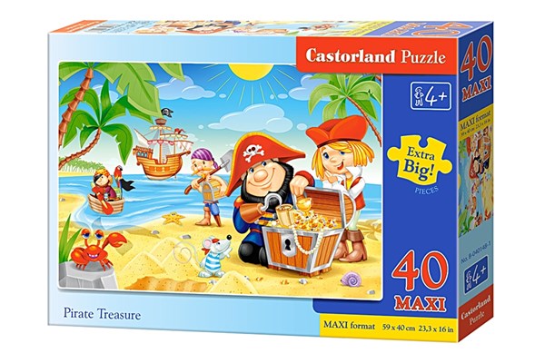 Castorland (B-040148) - "Pirate Treasure" - 40 brikker puslespil
