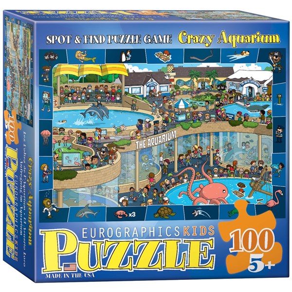 Eurographics (6100-0543) - "Crazy Aquarium (Spot & Find)" - 100 brikker puslespil