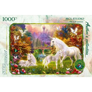 Step Puzzle (79510) - "The Castle and the Unicorns" - 1000 brikker puslespil