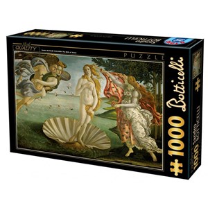 D-Toys (72672-BO01) - Sandro Botticelli: "The Birth of Venus" - 1000 brikker puslespil