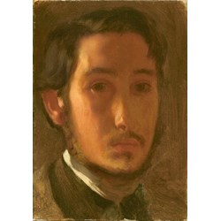 Grafika (01766) - Edgar Degas: "Self-Portrait with White Collar, 1857" - 1000 brikker puslespil