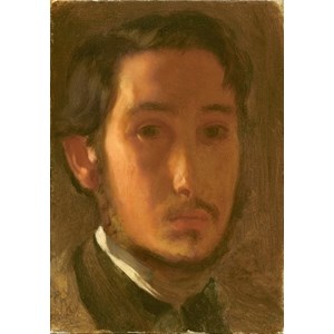 Grafika (01766) - Edgar Degas: "Self-Portrait with White Collar, 1857" - 1000 brikker puslespil