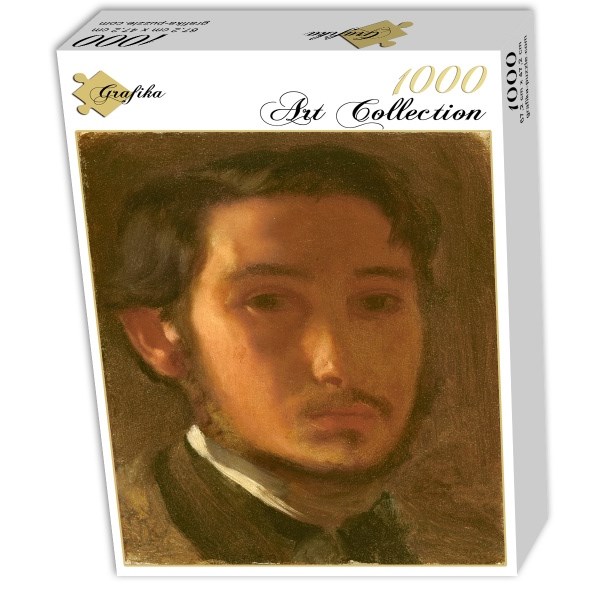Grafika (01766) - Edgar Degas: "Self-Portrait with White Collar, 1857" - 1000 brikker puslespil