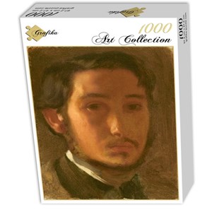 Grafika (01766) - Edgar Degas: "Self-Portrait with White Collar, 1857" - 1000 brikker puslespil