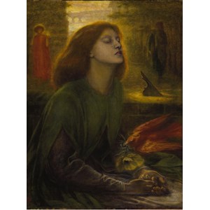 Grafika (00225) - Dante Gabriel Rossetti: "Beata Beatrix, 1872" - 2000 brikker puslespil