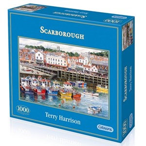 Gibsons (G6090) - Terry Harrison: "Scarborough Fishing Harbour" - 1000 brikker puslespil