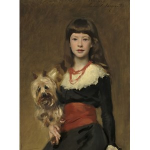 Grafika (02065) - John Singer Sargent: "Miss Beatrice Townsend, 1882" - 2000 brikker puslespil