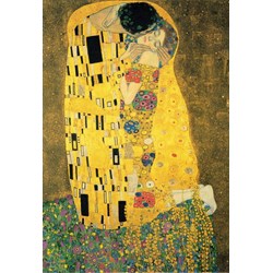 Grafika (00055) - Gustav Klimt: "The Kiss, 1907-1908" - 12 brikker puslespil