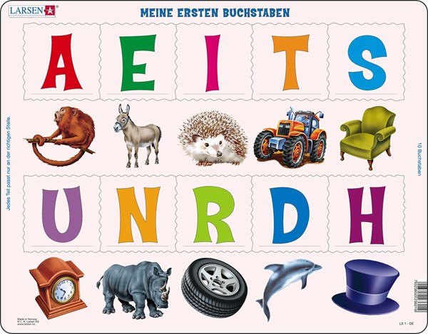 Larsen (LS1-DE) - "My First Letters - DE" - 10 brikker puslespil