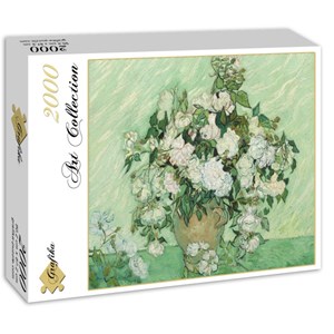 Grafika (01522) - Vincent van Gogh: "Roses, 1890" - 2000 brikker puslespil