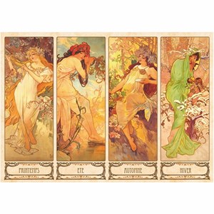 D-Toys (66930-MU09) - Alphonse Mucha: "Seasons" - 1000 brikker puslespil