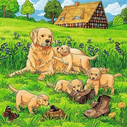 Ravensburger (08002) - "Katte og hunde" - 49 brikker puslespil
