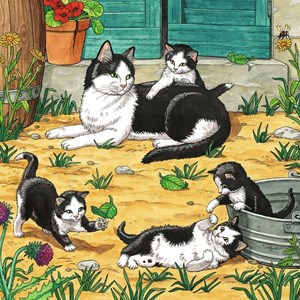 Ravensburger (08002) - "Katte og hunde" - 49 brikker puslespil