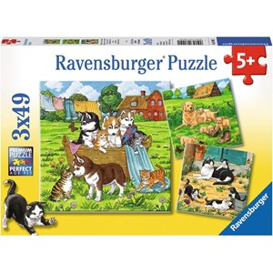 Ravensburger (08002) - "Katte og hunde" - 49 brikker puslespil