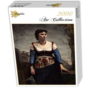 Grafika (01979) - Jean-Baptiste-Camille Corot: "Agostina, 1866" - 2000 brikker puslespil