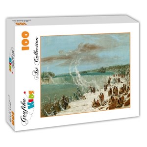 Grafika Kids (01504) - George Catlin: "Portage Around the Falls of Niagara at Table Rock, 1847-1848" - 100 brikker puslespil