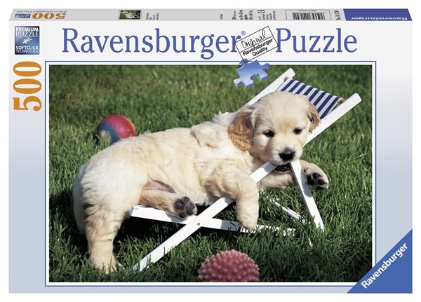 Ravensburger (14179) - "Golden Retriever" - 500 brikker puslespil