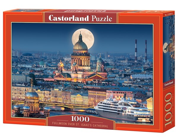 Castorland (C-103447) - "Fullmoon over St. Isaac's Cathedral, Saint Petersburg" - 1000 brikker puslespil