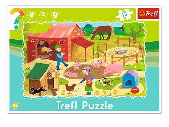 Trefl (31216) - "The Farm" - 15 brikker puslespil