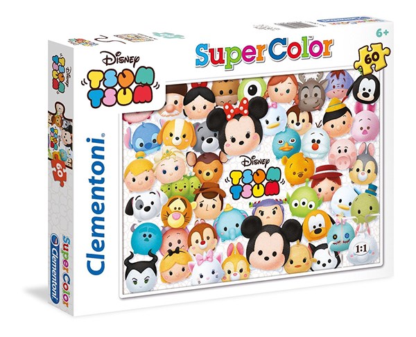 Clementoni (26951) - "Tsum Tsum" - 60 brikker puslespil