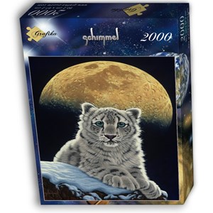 Grafika (02409) - Schim Schimmel, William Schimmel: "Moon Leopard" - 2000 brikker puslespil