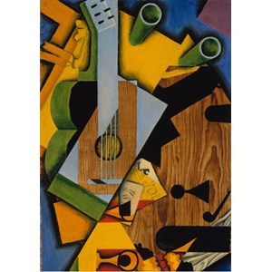 Grafika (00293) - Juan Gris: "Still Life with a Guitar, 1913" - 1000 brikker puslespil