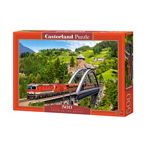 Castorland (B-52462) - "Train on the Bridge" - 500 brikker puslespil