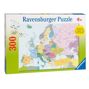 Ravensburger (13132) - "Map of Europe (in Dutch)" - 300 brikker puslespil