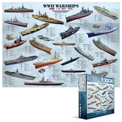 Eurographics (8000-0133) - "WWII Warships" - 1000 brikker puslespil