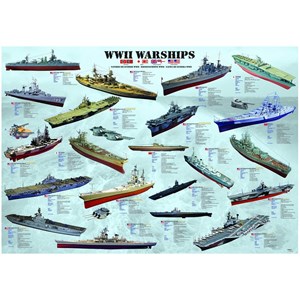 Eurographics (8000-0133) - "WWII Warships" - 1000 brikker puslespil