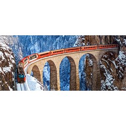 Castorland (B-060016) - "Landwasser Viaduct, Swiss Alps" - 600 brikker puslespil