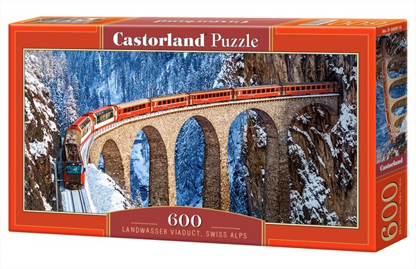 Castorland (B-060016) - "Landwasser Viaduct, Swiss Alps" - 600 brikker puslespil