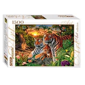 Step Puzzle (83048) - "How many Tigers?" - 1500 brikker puslespil