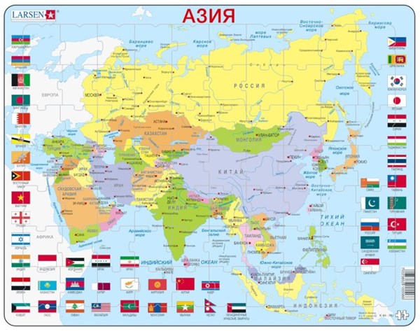 Larsen (K44-RU) - "Asia - RU" - 70 brikker puslespil