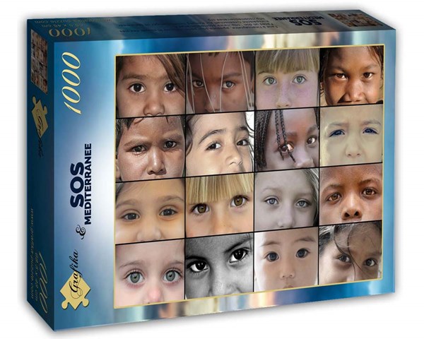 Grafika (00932) - "Eyes of Children around the World" - 1000 brikker puslespil