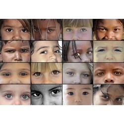 Grafika (00932) - "Eyes of Children around the World" - 1000 brikker puslespil