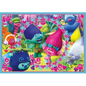Clementoni (20138) - "Trolls, Velvet Puzzle" - 60 brikker puslespil