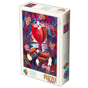 D-Toys (72887-TR01) - Kurti Andrea: "Ara Og Tukan Fugle" - 1000 brikker puslespil