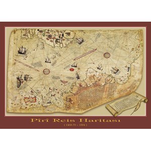 Art Puzzle (4308) - "The Piri Reis Map" - 1000 brikker puslespil