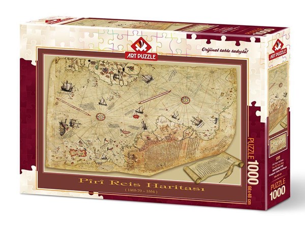Art Puzzle (4308) - "The Piri Reis Map" - 1000 brikker puslespil