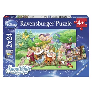 Ravensburger (08859) - "Snehvide og de syv dværge" - 24 brikker puslespil