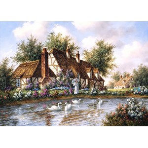 Grafika (T-00504) - Dennis Lewan: "Admiring The Swans" - 1000 brikker puslespil