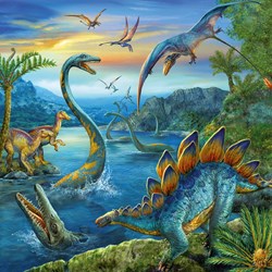Ravensburger (09317) - "Dinosaur Fascination" - 49 brikker puslespil