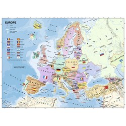 Ravensburger (12841) - "Map of Europe in French" - 200 brikker puslespil