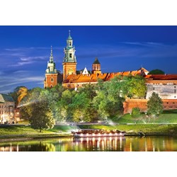 Castorland (C-103027) - "Poland, Krakow: Wawel Castle at Night" - 1000 brikker puslespil