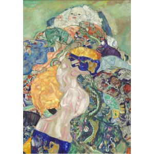Grafika (01594) - Gustav Klimt: "Baby (Cradle), 1917-1918" - 1000 brikker puslespil