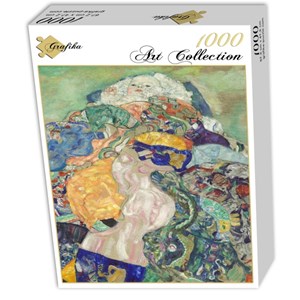 Grafika (01594) - Gustav Klimt: "Baby (Cradle), 1917-1918" - 1000 brikker puslespil