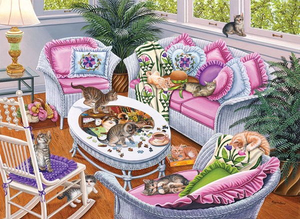 SunsOut (45897) - Higgins Bond: "Ten Tabbies" - 1000 brikker puslespil